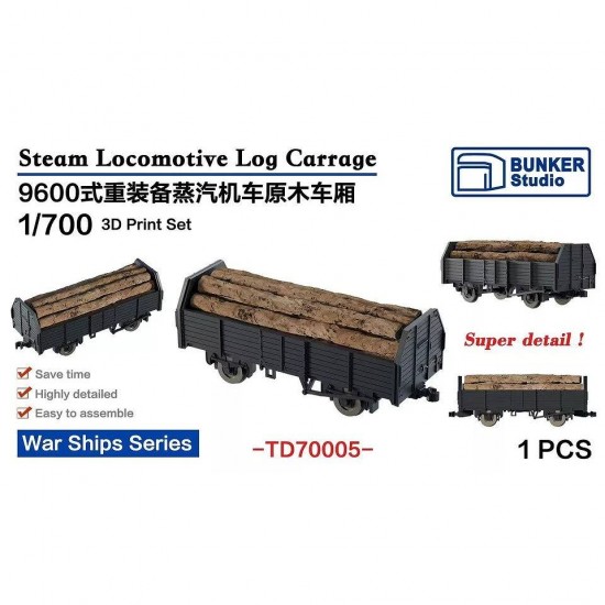 1/700 Steam Locomotive Log Carrage for War Ships