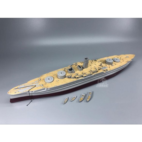 1/350 USS Arizona BB-39 Battleship Wooden Deck w/Metal Chain for HobbyBoss kits #86501 
