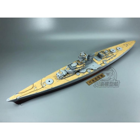 1/350 German Tirpitz Wooden Deck w/Metal Chain for Mini Hobby (Trumpeter) #80602