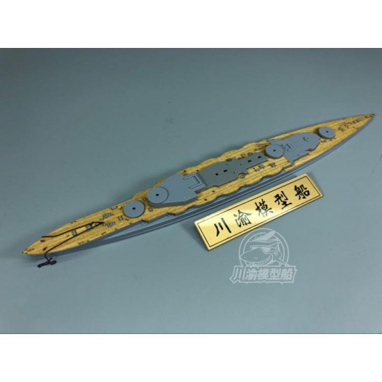 1/700 Japanese Kirishima Battleship Wooden Deck w/Metal Chain for Hasegawa kits #49112