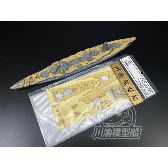1/700 Japanese Fuso Wooden Deck w/Metal Chain for Fujimi kit #431154