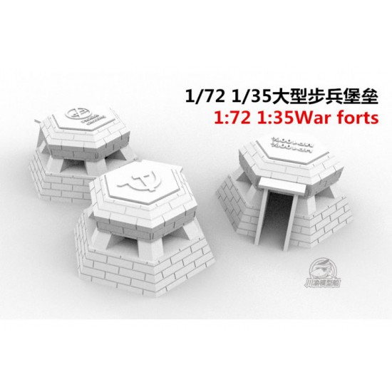 1/35 Bunkers Defensive Military Fortification (16 x 16 x 8cm)