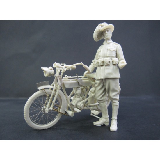 1/35 WWI Frera 4HP Military Motorcycle with Italian Bersagliere