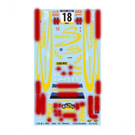 Decals for 1/24 Subaru Fuji WRC 2004