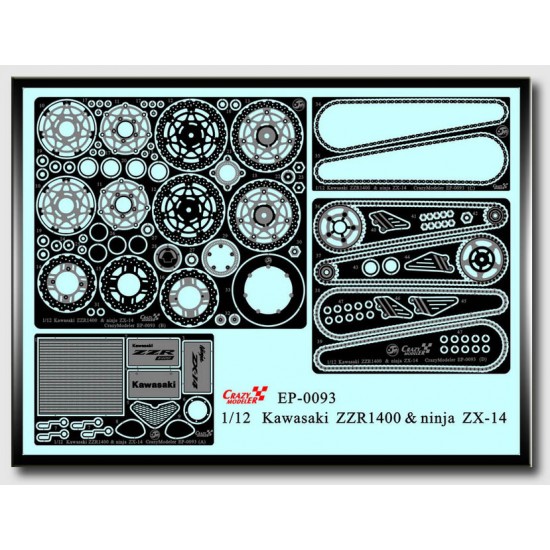 Photoetch for Tamiya 1/12 Kawasaki ZZR1400 & Ninja ZX-14 (4pcs)