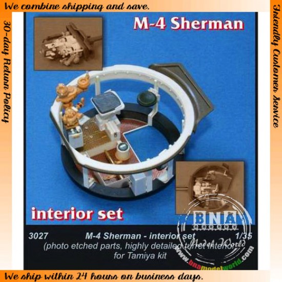 1/35 M4 Sherman Interior Set for Tamiya kit