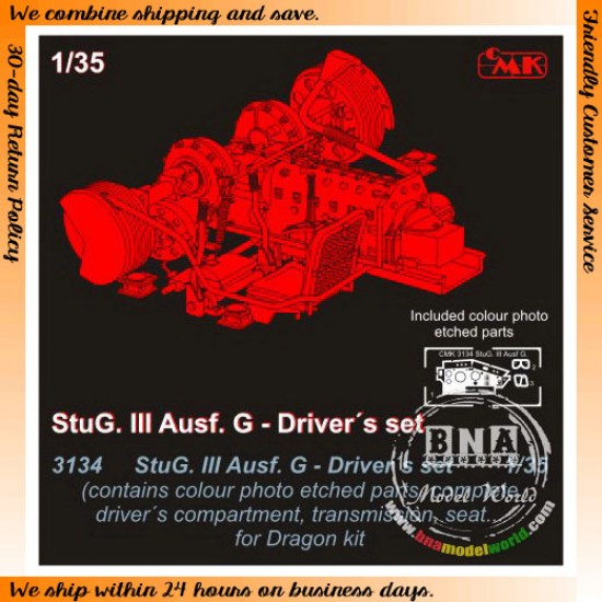 Driver's set for 1/35 WWII British StuG III Ausf.G for Dragon kit