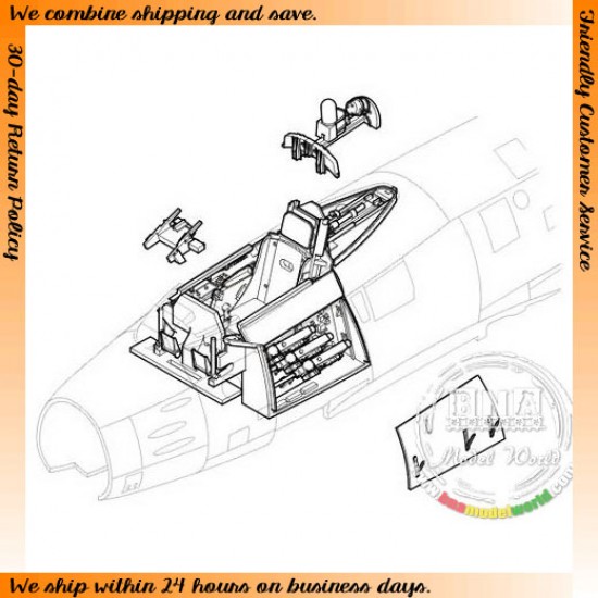 1/48 North American F-86 Sabre Interior Set for Hasegawa kits