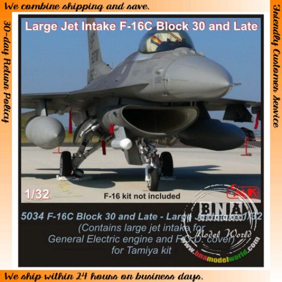 1/32 Lockheed Martin F-16C Block 30 and Late - Large Jet Intake