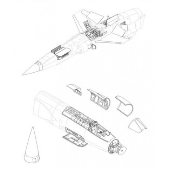 1/72 Lockheed F-104S/G Detail Set for Hasegawa kit