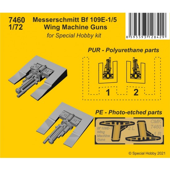 1/72 Messerschmitt Bf 109E-1/5 Wing Machine Guns