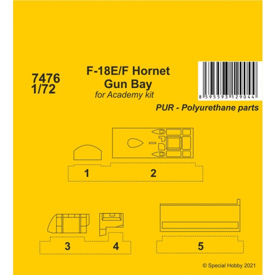 1/72 Modern US F-18E/F Hornet Gun Bay for Academy kits