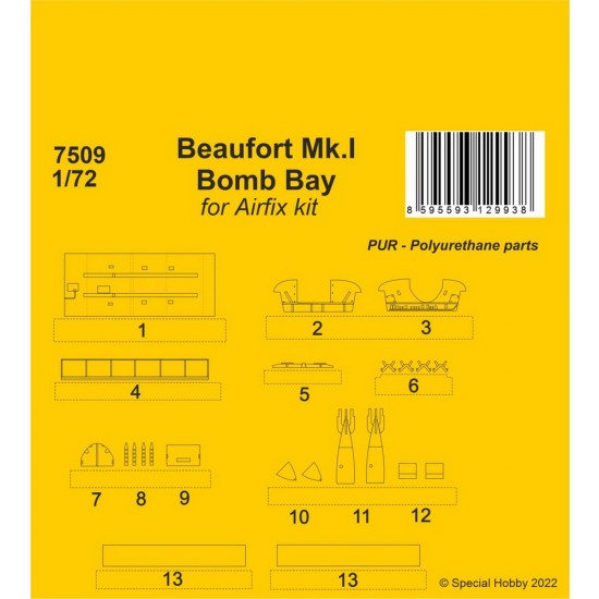 1/72 Beaufort Mk.I Bomb Bay for Airfix kit