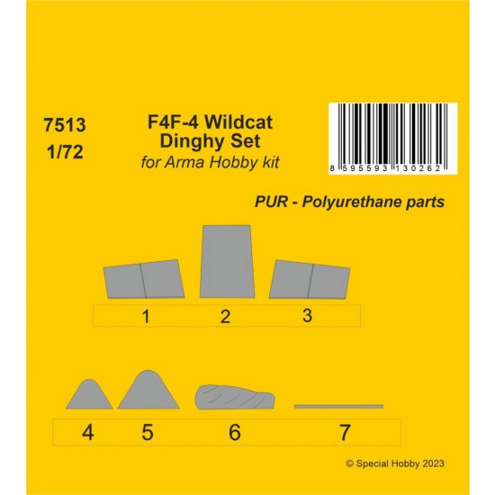 1/72 Grumman F4F-4 Wildcat Dinghy for Arma Hobby kit