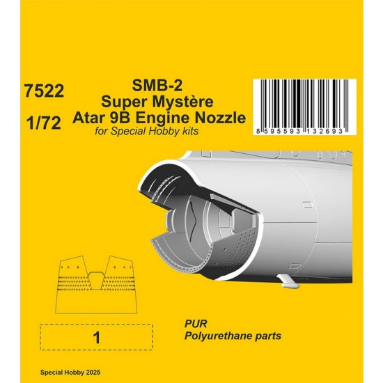 1/72 SMB-2 Super Mystere Atar 9B Engine Nozzle for Special Hobby kit
