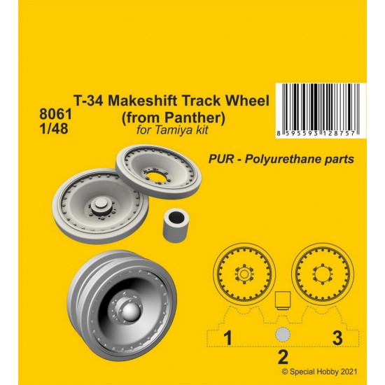 1/48 T-34 Makeshift Track Wheel (from Panther) for Tamiya kits