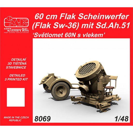 1/48 60cm Anti-aircraft Searchlight (Flak Sw-36) with SdAh.51