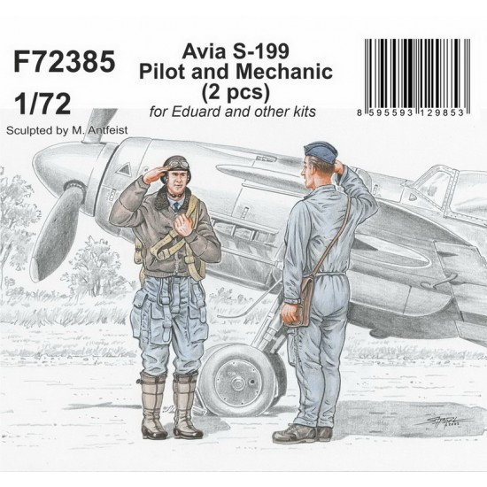 1/72 Avia S-199 Pilot and Mechanic for Eduard kits (2 figures)