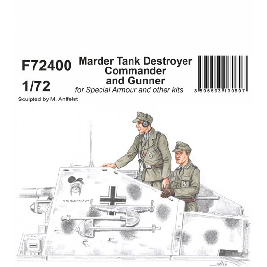 1/72 Marder Tank Destroyer Commander and Gunner (2 figures)