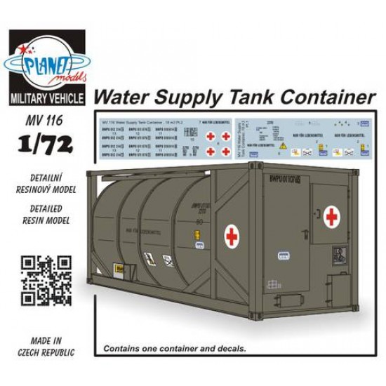 1/72 Water Supply Tank Container - 18 cubic meter (Full Resin kit)