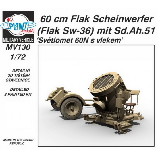 1/72 60cm Flak Scheinwerfer (Flak Sw-36) mit Sd.Ah.51