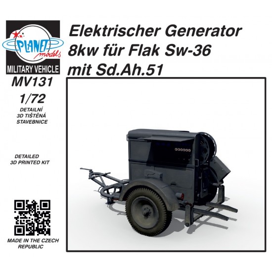 1/72 Elektrischer Generator 8kw for Flak Sw-36 mit Sd.Ah.51