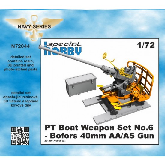 1/72 PT Boat Weapon Set No.6 - Bofors 40mm AA/AS Gun for Revell kits
