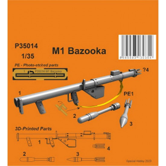1/35 M1 Bazooka Recoilless Rocket Anti-tank Weapon