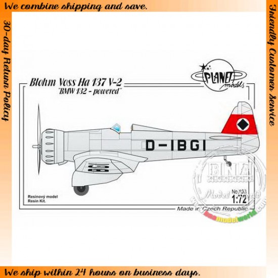 1/72 German Blohm Voss Ha 137 V-2 "BMW 132-Powered"