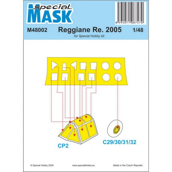 1/48 Reggiane Re.2005 Paint Masking for Special Hobby kits