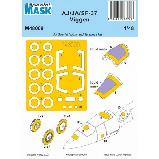 1/48 AJ-37 Viggen Paint Masking