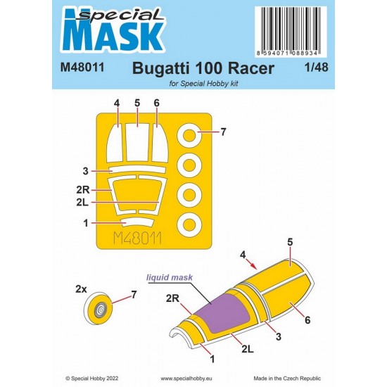 1/48 Bugatti 100 Paint Masking for Special Hobby kits