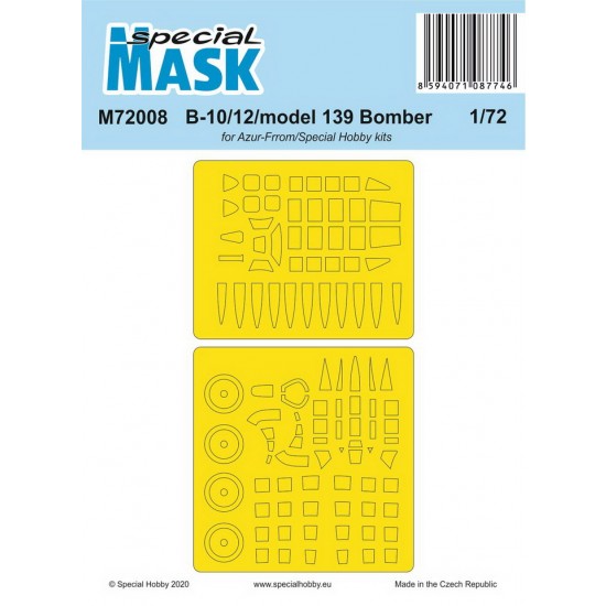 1/72 WWII US B-10/12/model 139 Bomber Paint Masking for Azur-Frrom kits