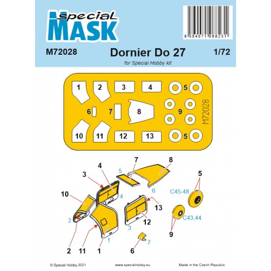 1/72 Modern Dornier Do.27 Masking for Special Hobby kits