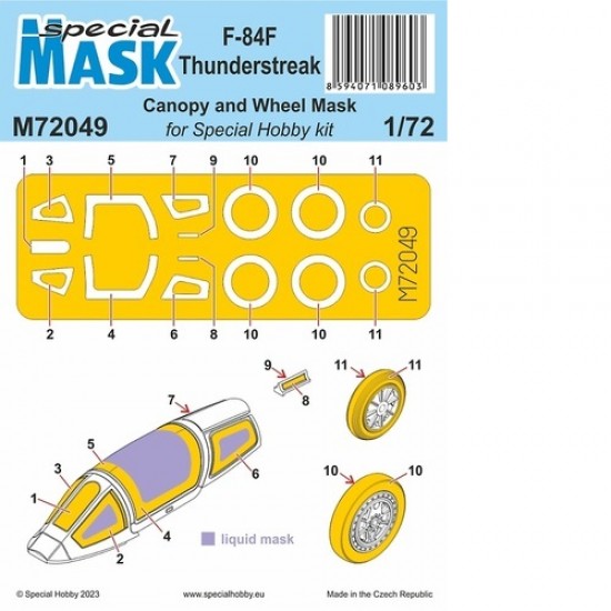 1/72 F-84F Thunderstreak Masks for Special Hobby kits