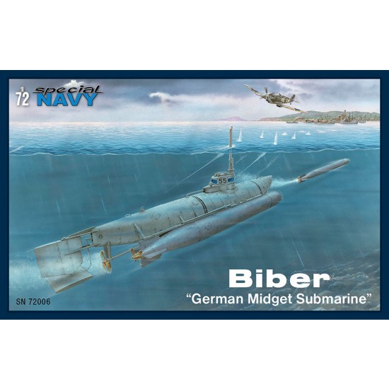 1/72 WWII German Biber Midget Submarine