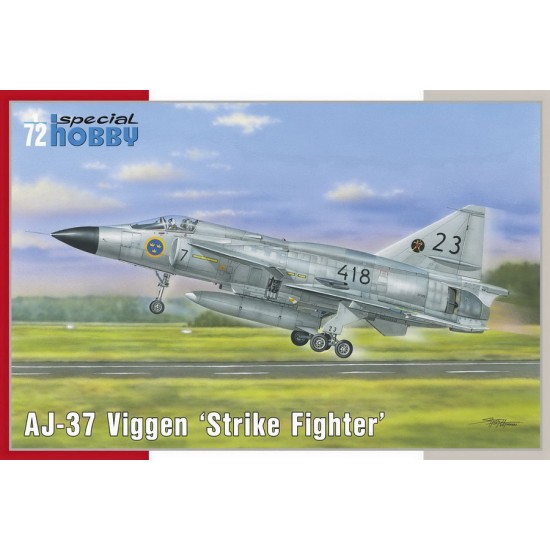 1/72 Modern Sweden AJ-37 Viggen Strike Fighter