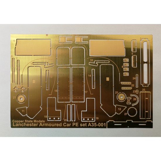 1/35 Lanchester Armoured Car PhotoEtch Set for Copper State kit