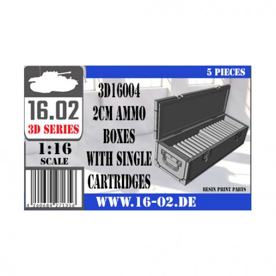 1/16 2cm Ammo Boxes with Single Cartriges