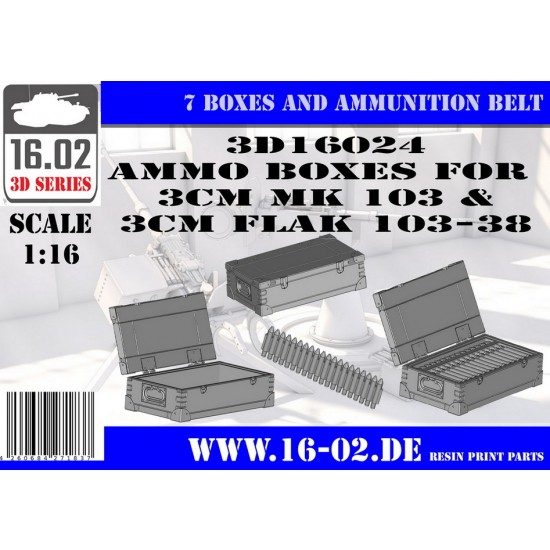 1/16 Ammo Boxes for 3cm MK 103/Flak 103-38