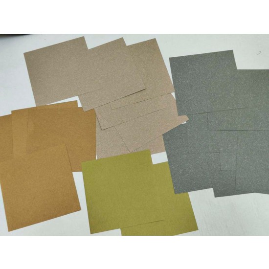 Scrapbook Papers for Miniature Leaf Punch (4 colours, each: 150mm x 150mm,  total: 19 sheets)