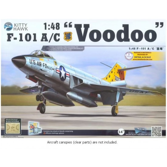 1/48 McDonnell F-101 A/C Voodoo without Aircraft Canopy
