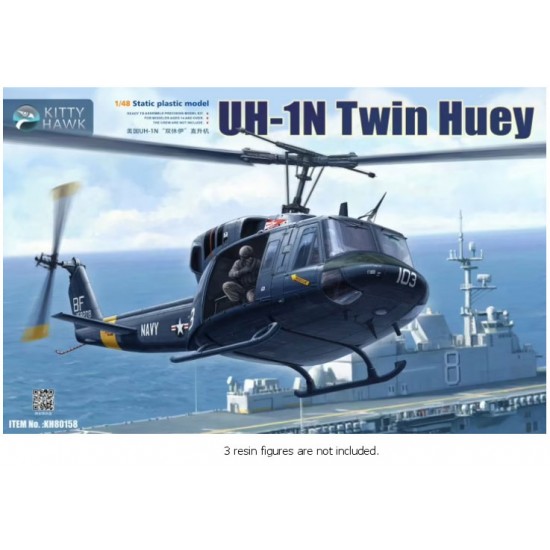 1/48 Bell UH-1N Twin Huey Utility Helicopter without Figures