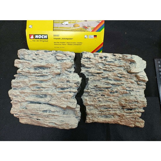 Rock Wall "Stratified", 33 x 19 cm, Hard Foam (cracked)