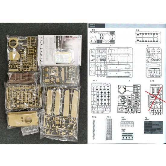 Spare Parts & Instructions for Panda Hobby 1/35 Object 695 IFV Kurganets-25 #PH35023