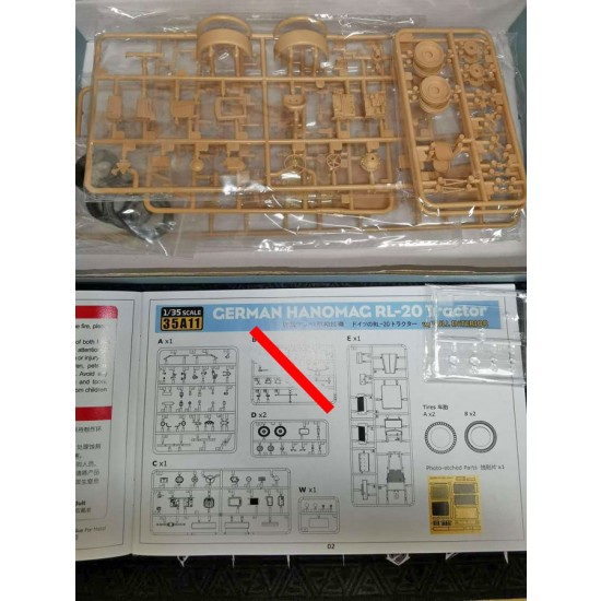 Spare Parts for 1/35 Hanomag RL-20 Tractor