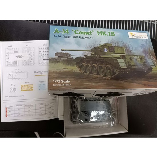 Spare Parts for 1/72 A34 Comet Mk.IB Cruiser Tank