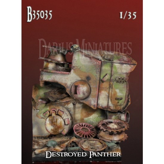 1/35 Sceneries Base - WWII Destroyed Panzer (60mm x 60mm)