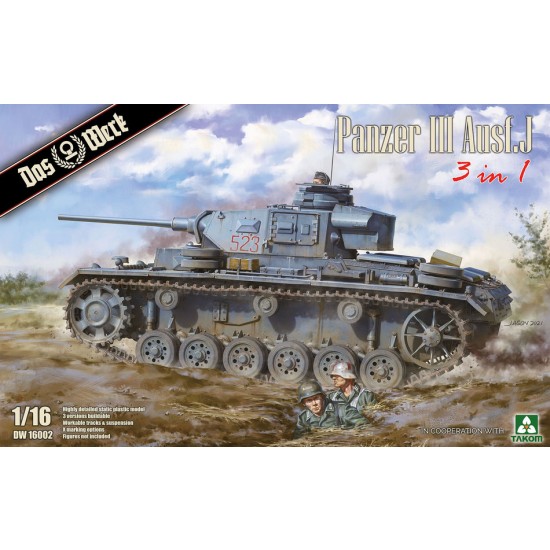 1/16 Panzer III Ausf. J Medium Tank (3 in 1)