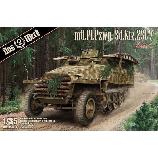 1/35 mtl.Pi.Pzwg. Sd.Kfz.251/7 (2in1: standard 251/7 or with 2.8cm PzB 39)